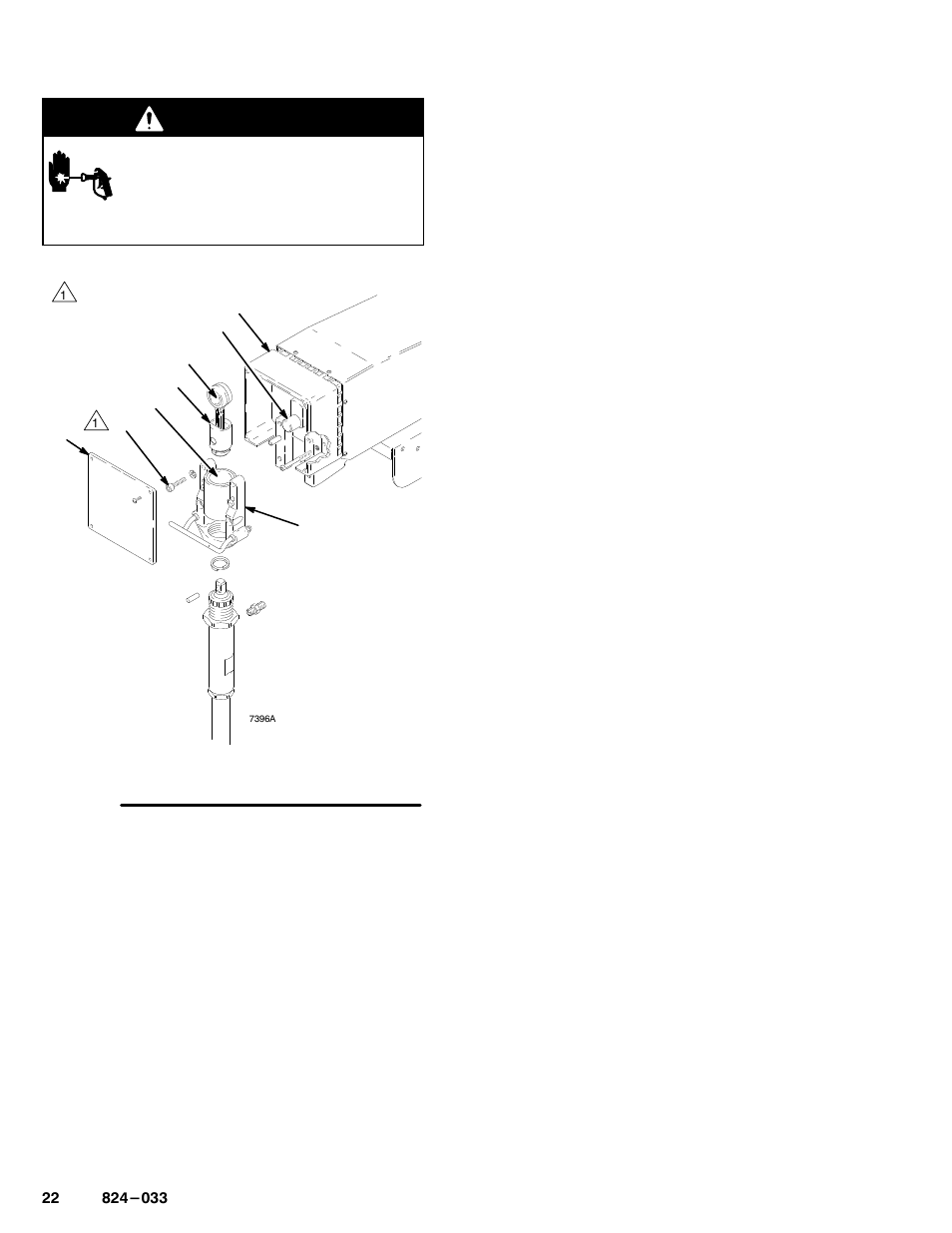 Bearing housing and connecting rod, Warning | Sherwin-Williams ULTIMATE 824-032 User Manual | Page 22 / 32
