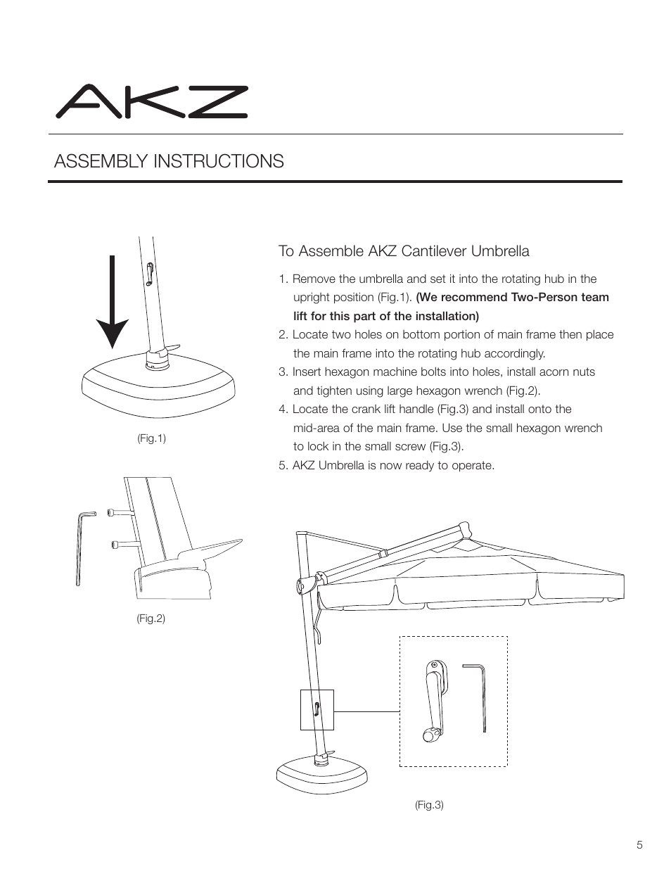 Assembly instructions | Treasure Garden AKZ User Manual | Page 5 / 9