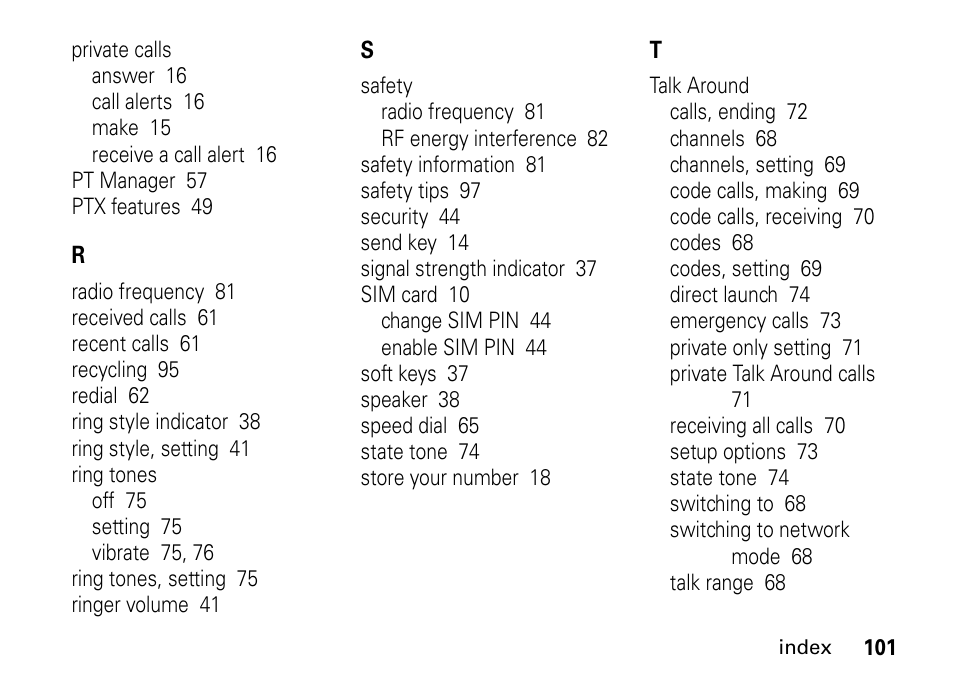 TELUS I465 User Manual | Page 105 / 106