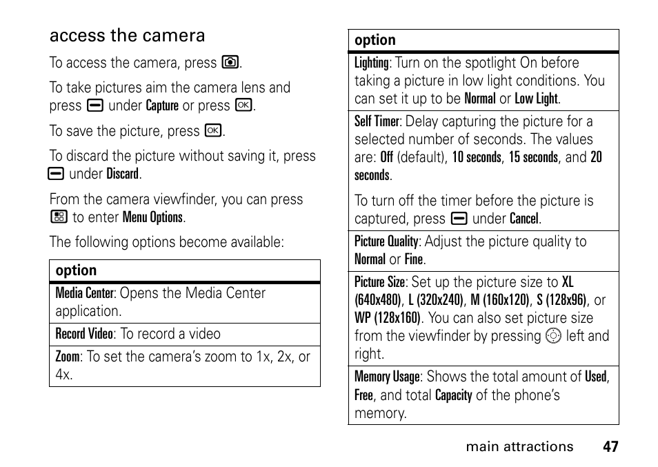 Access the camera | TELUS I465 User Manual | Page 51 / 106