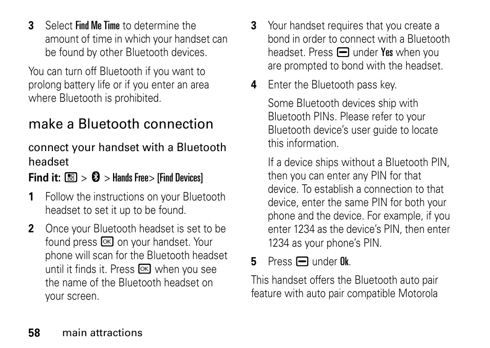Make a bluetooth connection | TELUS I465 User Manual | Page 62 / 106