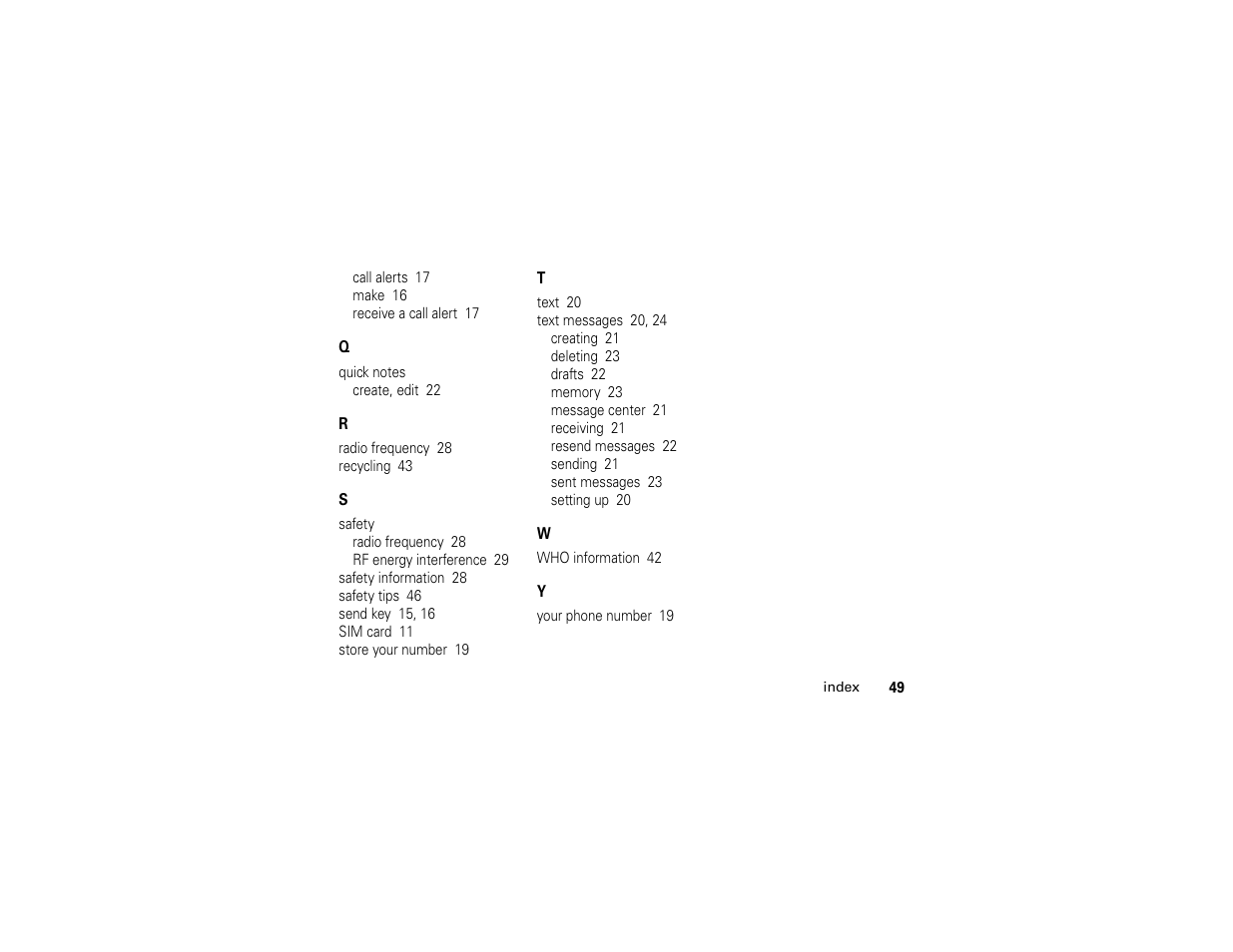 TELUS I365 User Manual | Page 52 / 53