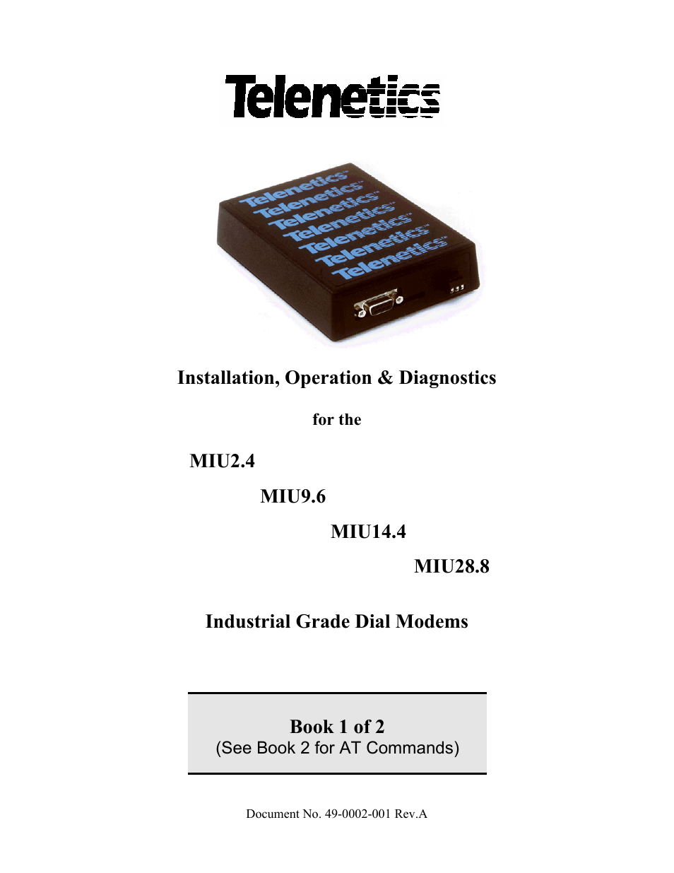 Telenetics MIU14.4 User Manual | 31 pages