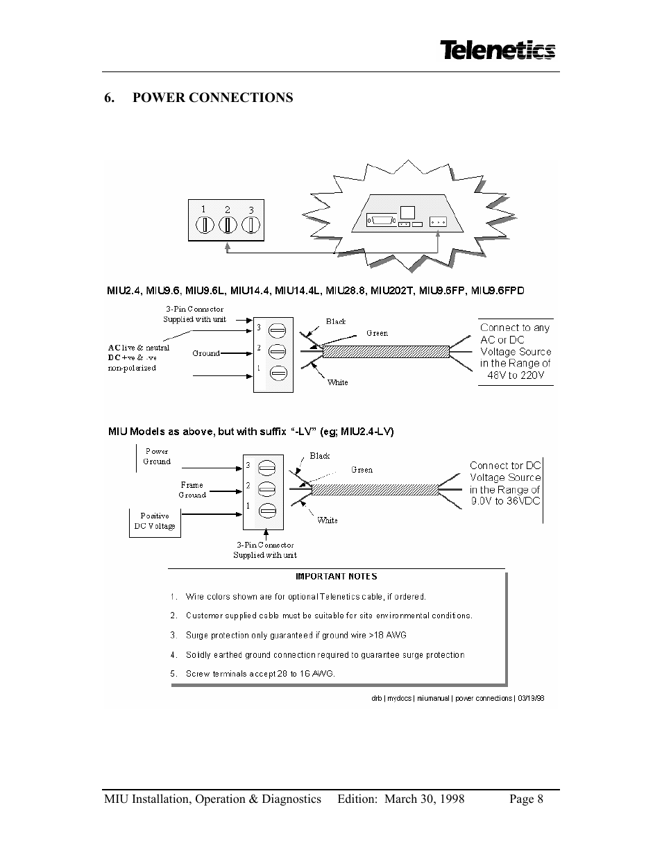 Telenetics MIU14.4 User Manual | Page 10 / 31