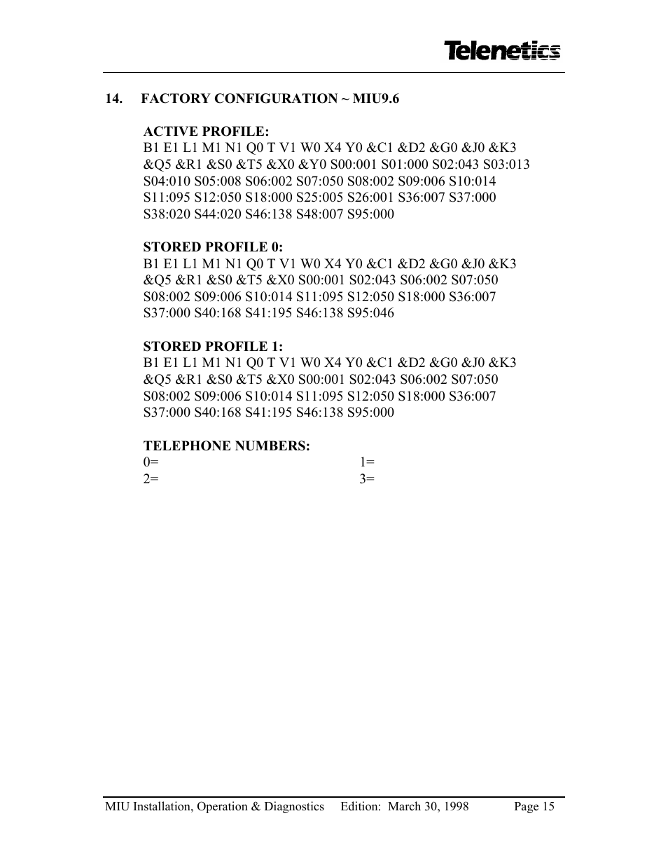 Telenetics MIU14.4 User Manual | Page 17 / 31