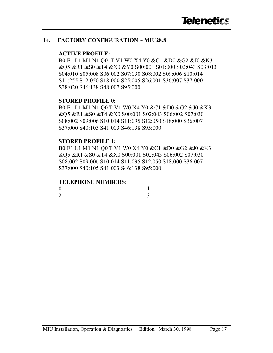 Telenetics MIU14.4 User Manual | Page 19 / 31