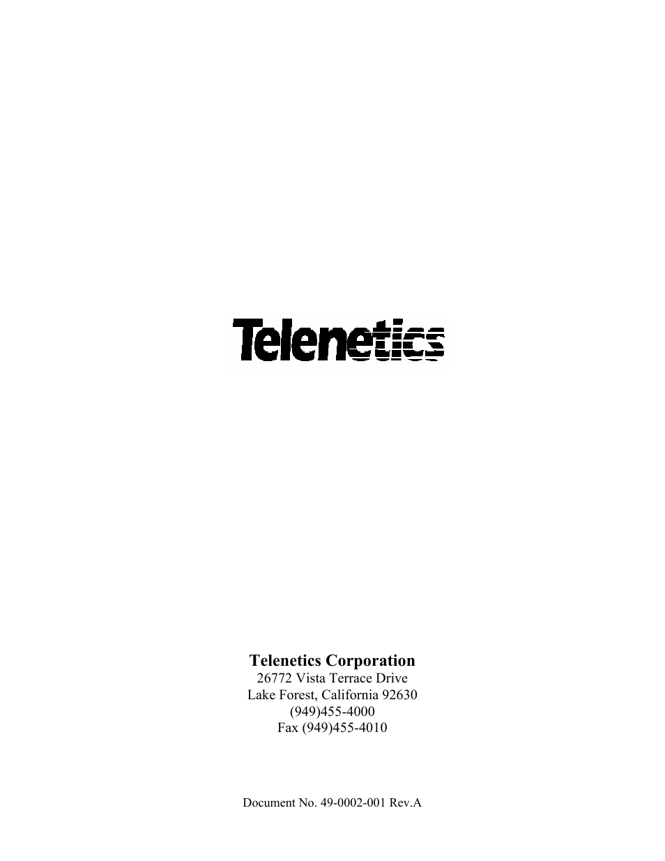 Telenetics corporation | Telenetics MIU14.4 User Manual | Page 2 / 31