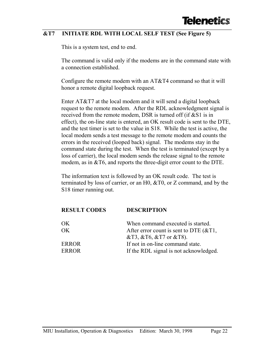 Telenetics MIU14.4 User Manual | Page 24 / 31