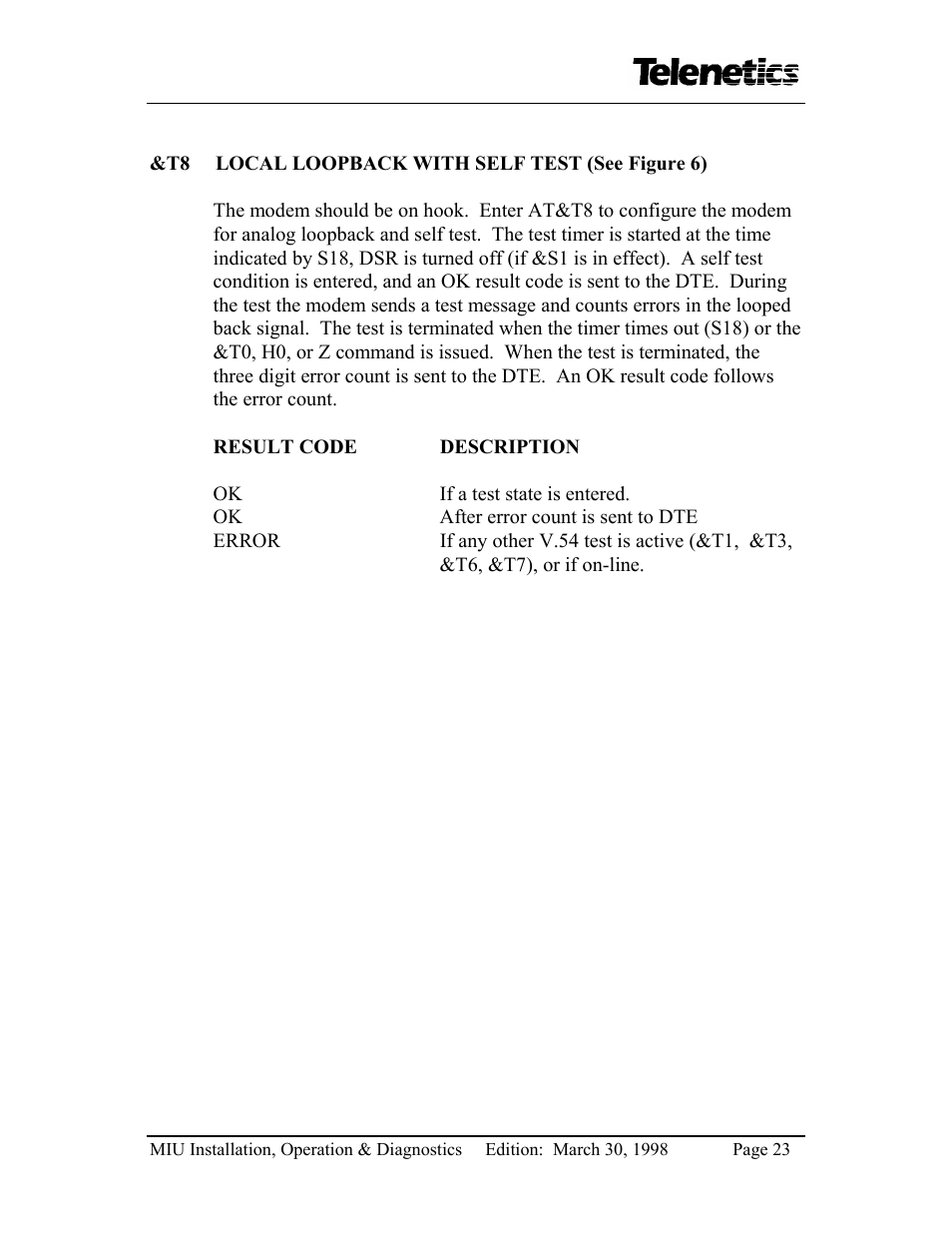 Telenetics MIU14.4 User Manual | Page 25 / 31