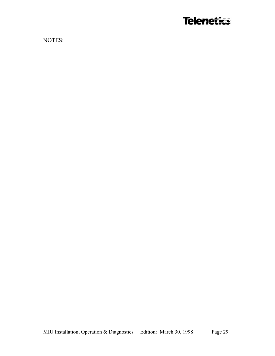 Telenetics MIU14.4 User Manual | Page 31 / 31