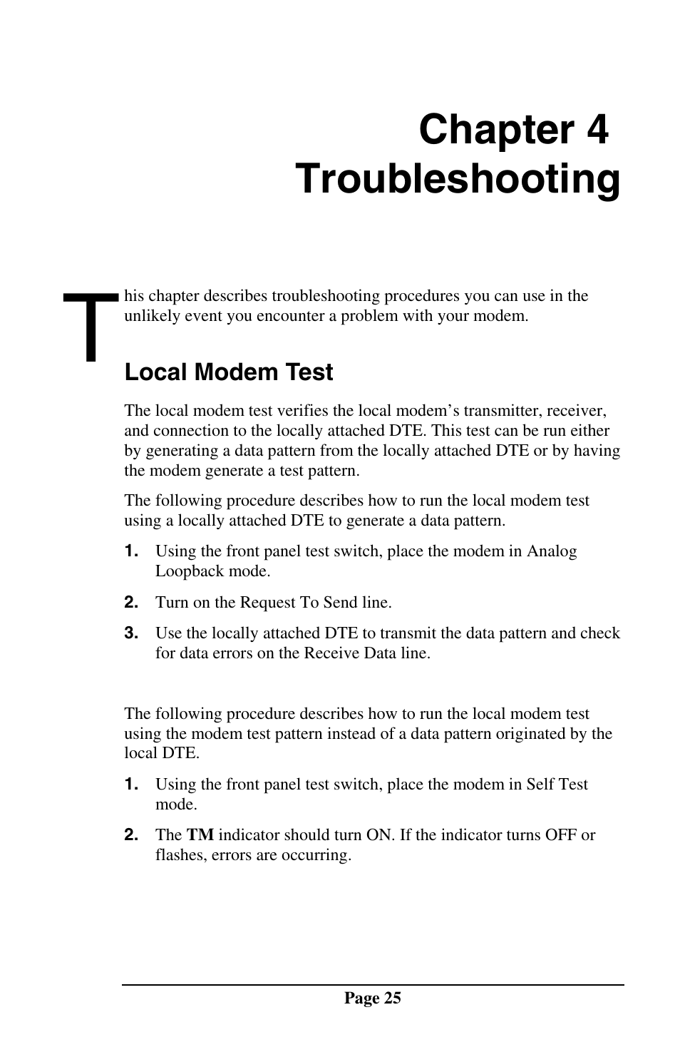 Chapter 4 troubleshooting | Telenetics MOT202TSA User Manual | Page 24 / 33