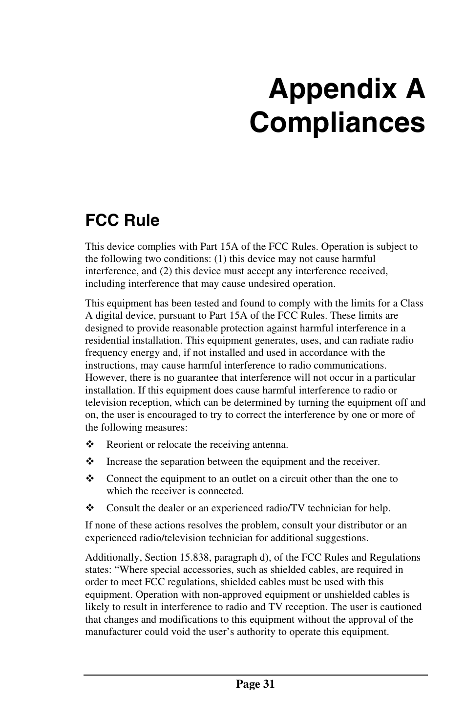 Appendix a compliances | Telenetics MOT202TSA User Manual | Page 30 / 33