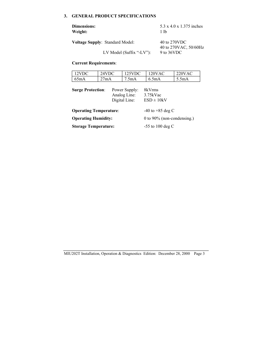 Telenetics MIU202T Modem User Manual | Page 5 / 25