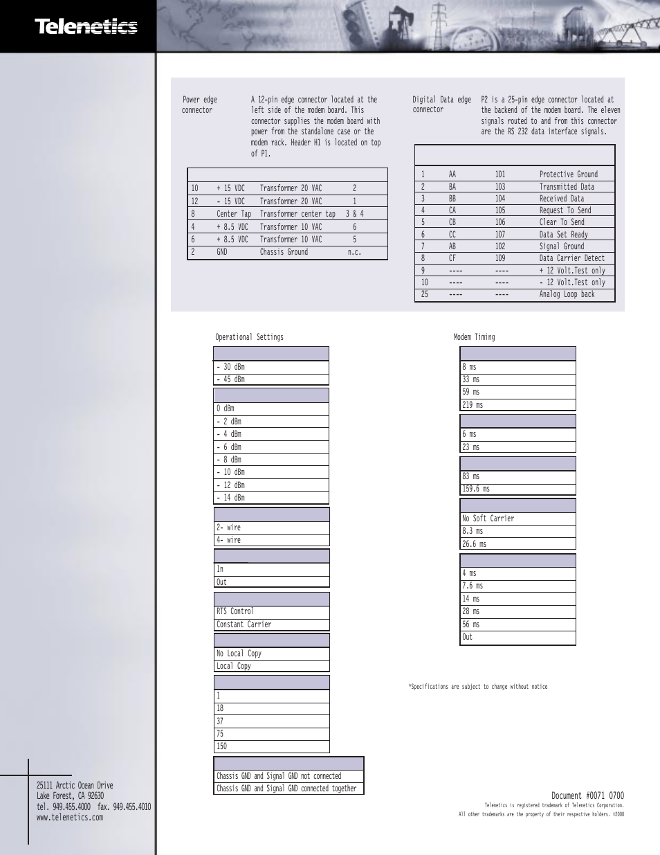 Telenetics MOT202T User Manual | Page 3 / 3