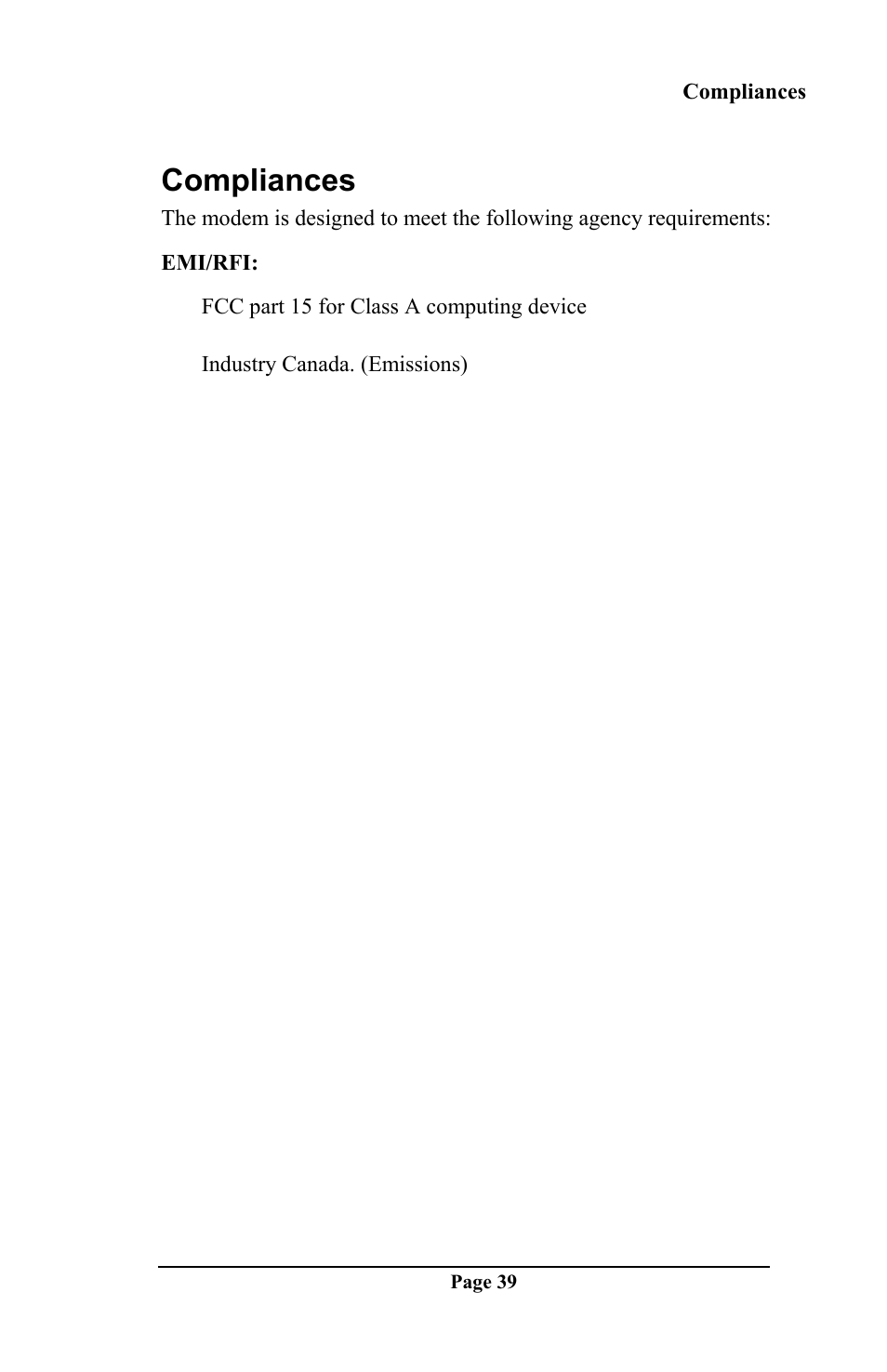 Compliances | Telenetics DSP 9612 User Manual | Page 38 / 44