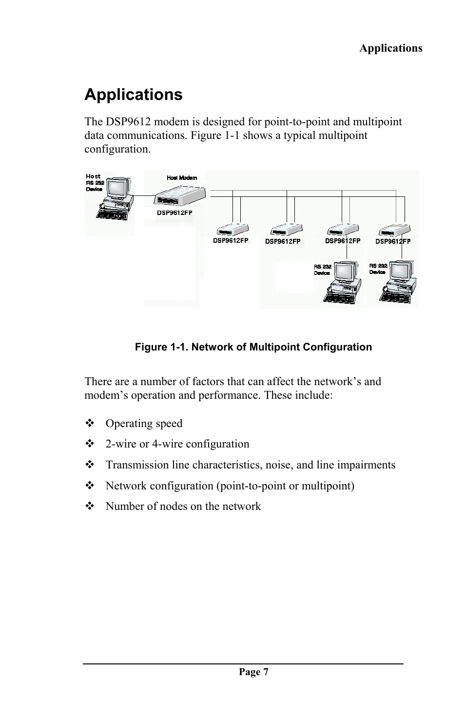 Applications | Telenetics DSP 9612 User Manual | Page 6 / 44