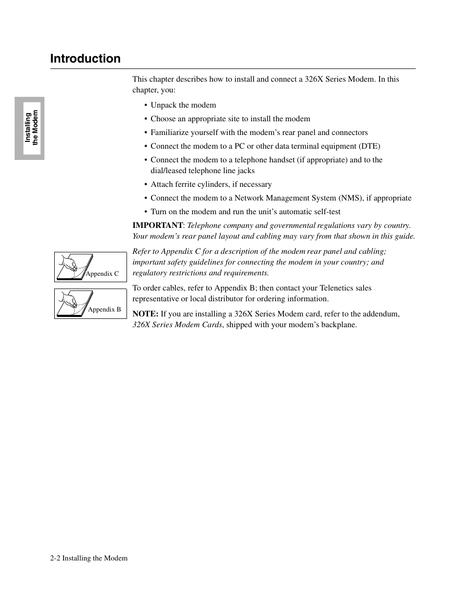 1tophead - introduction, Introduction | Telenetics V.34-SDC User Manual | Page 32 / 233