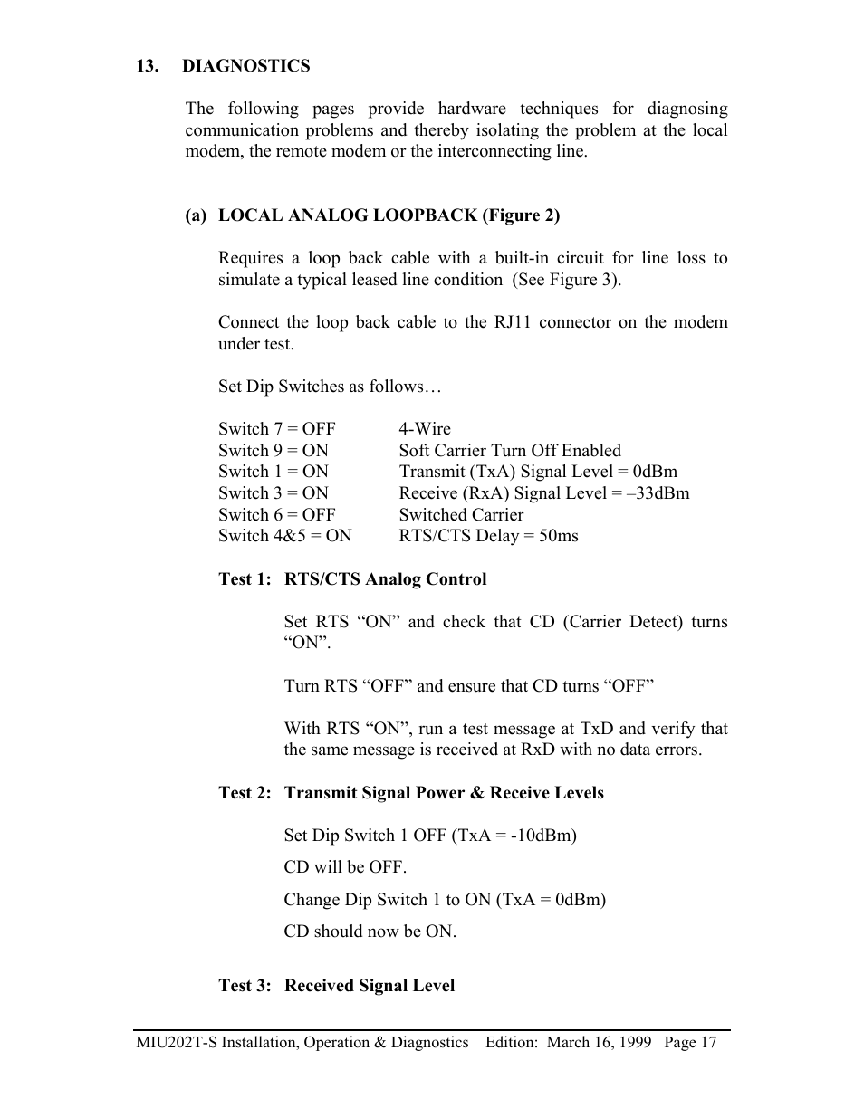 Telenetics MIU202T-S User Manual | Page 19 / 26