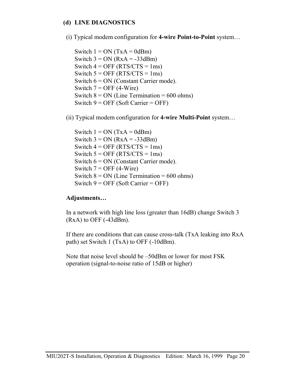 Telenetics MIU202T-S User Manual | Page 22 / 26