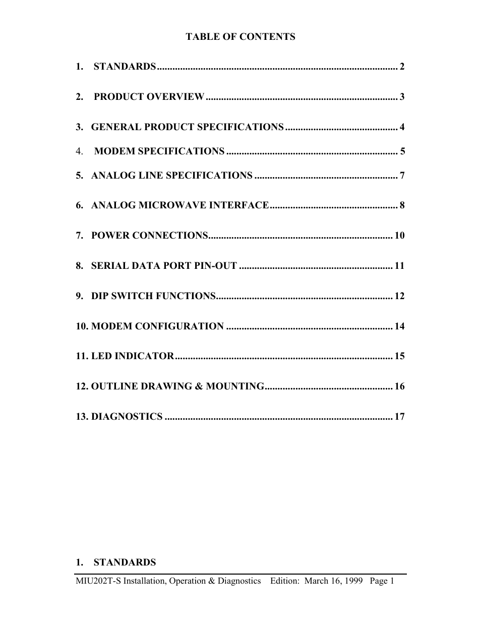 Telenetics MIU202T-S User Manual | Page 3 / 26