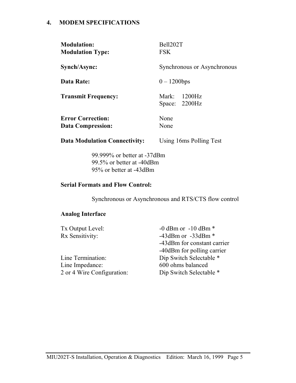 Telenetics MIU202T-S User Manual | Page 7 / 26