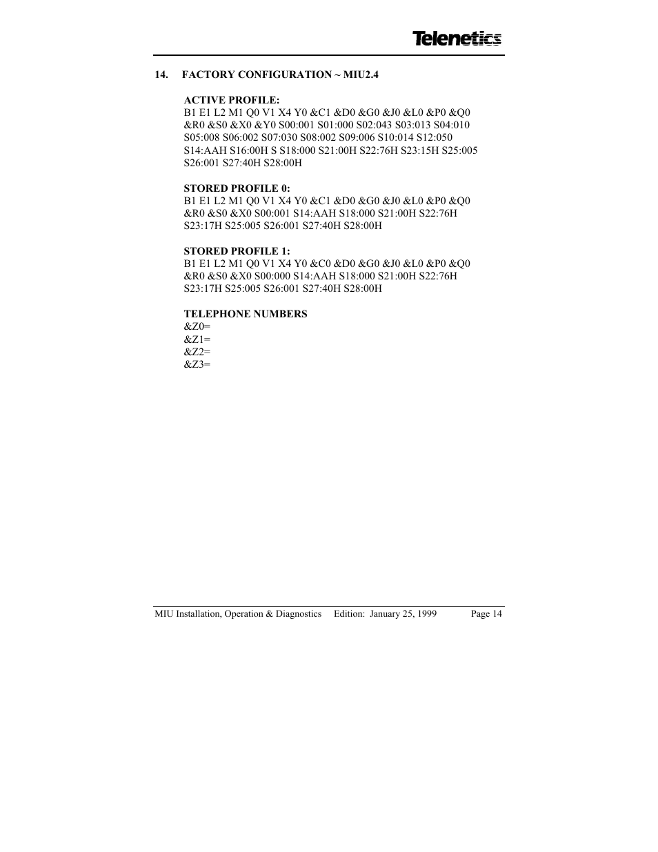 Telenetics MIU/PowerPort Series 28.8 User Manual | Page 16 / 31