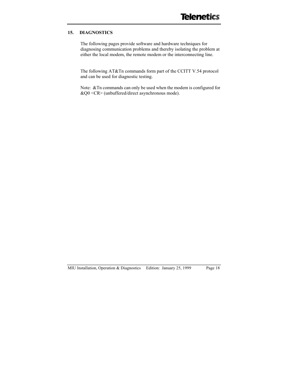 Telenetics MIU/PowerPort Series 28.8 User Manual | Page 20 / 31