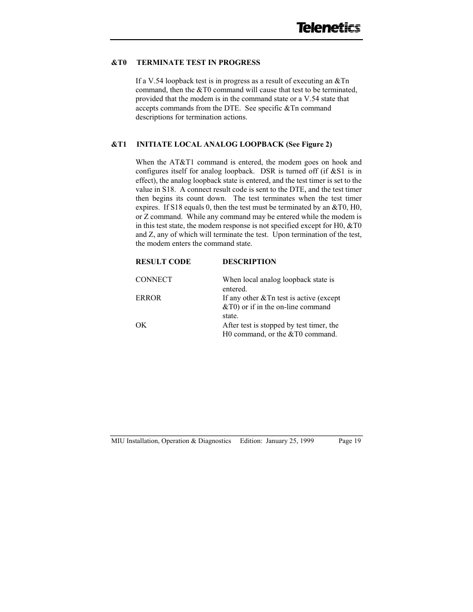 Telenetics MIU/PowerPort Series 28.8 User Manual | Page 21 / 31