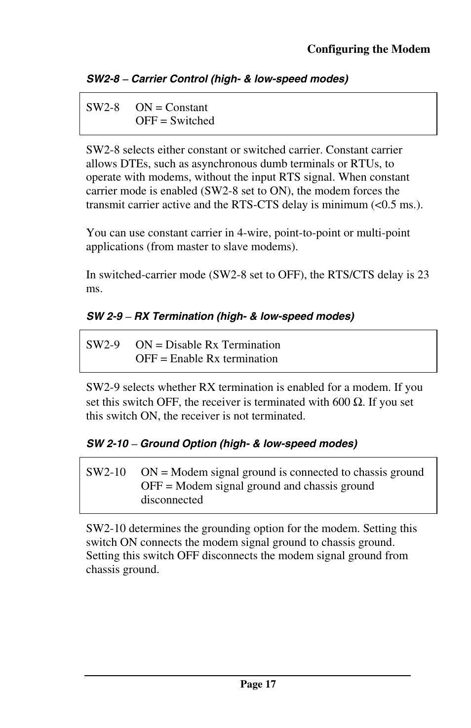 Telenetics DSP9612RM User Manual | Page 17 / 36
