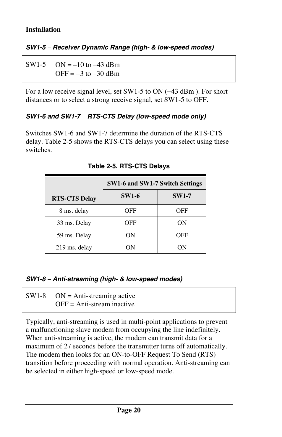 Telenetics DSP9612RM User Manual | Page 20 / 36