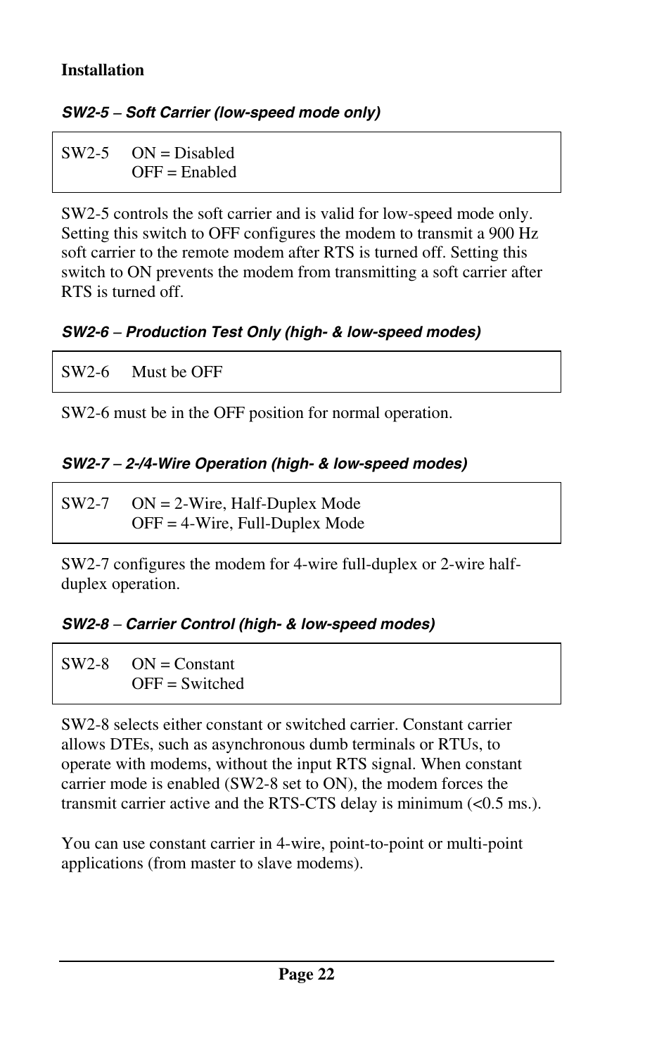 Telenetics DSP9612RM User Manual | Page 22 / 36