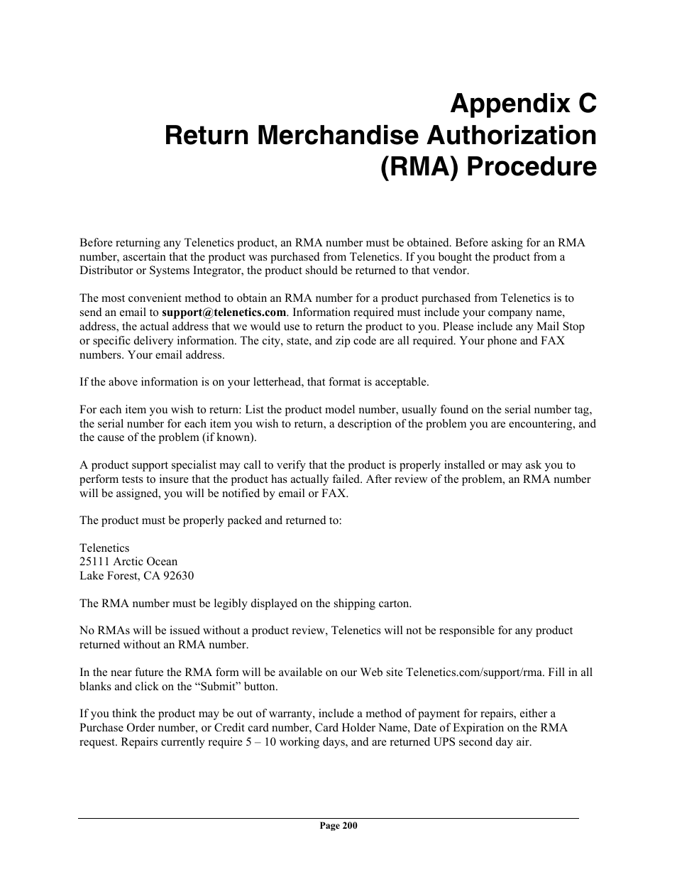 Telenetics 56 User Manual | Page 208 / 208
