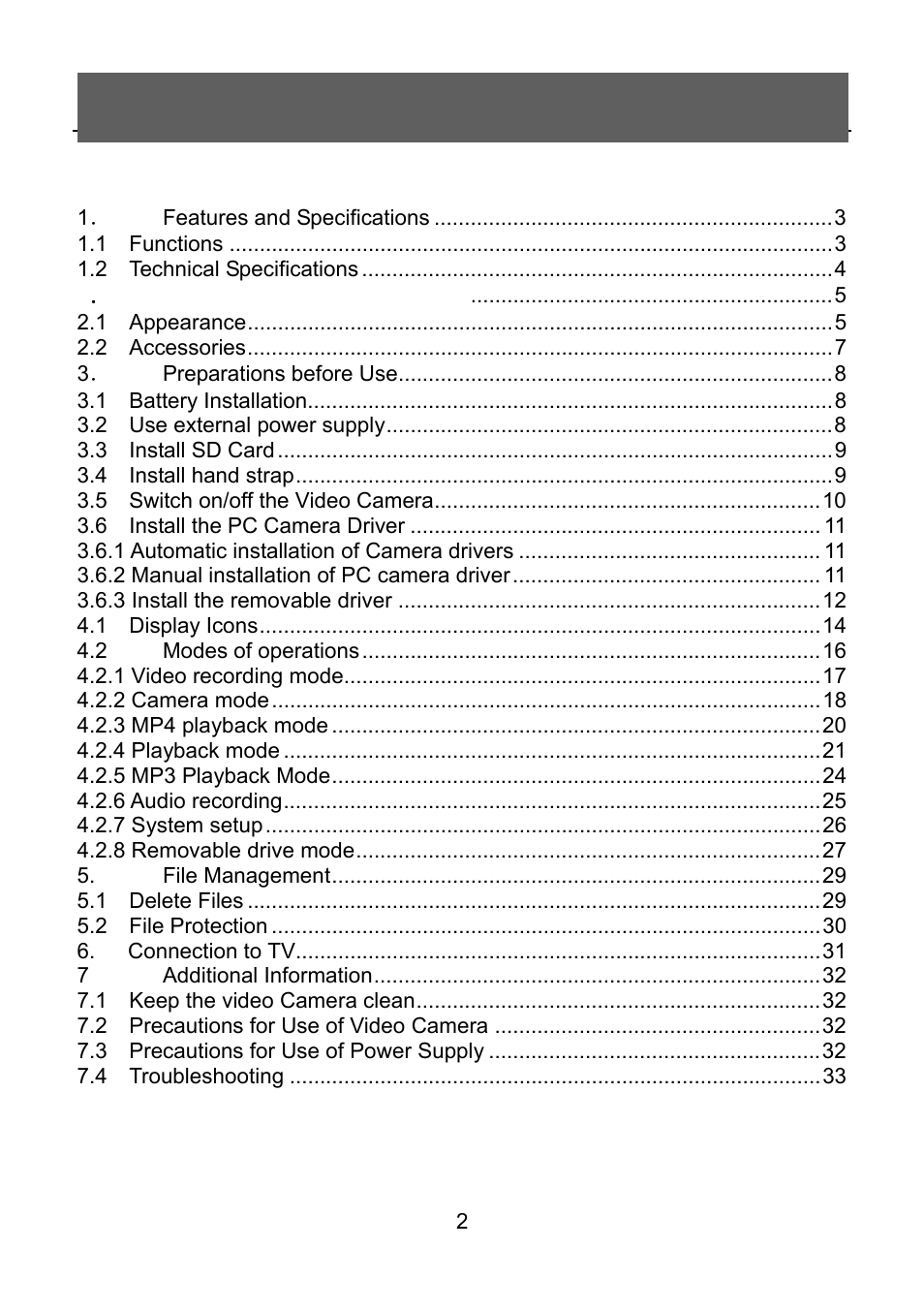Tekxon Technology V5300 User Manual | Page 2 / 35