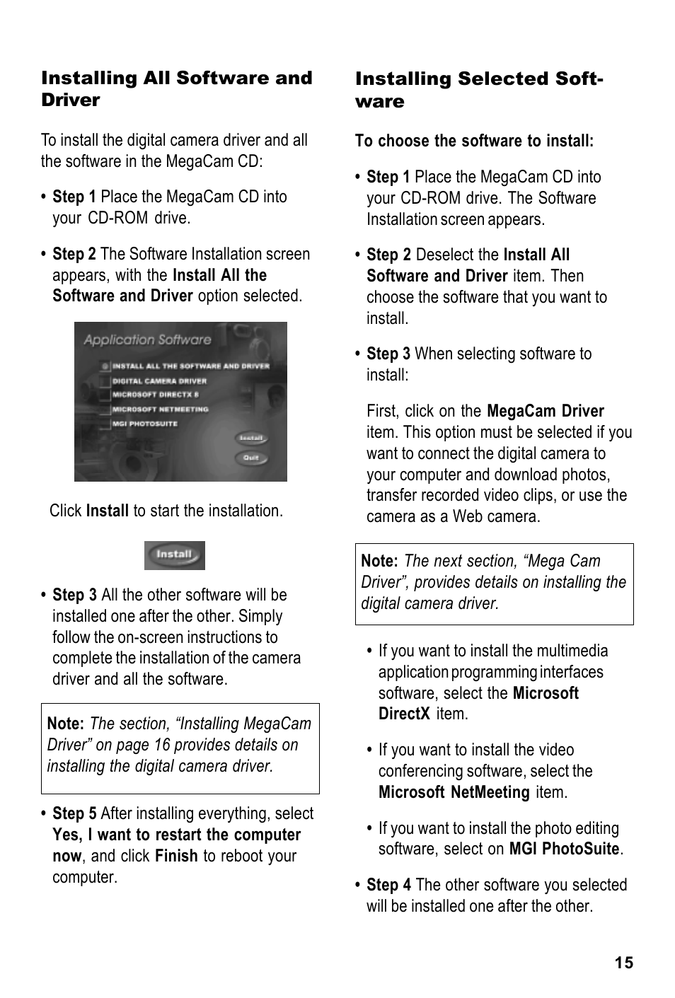 Tekxon Technology MegaCam User Manual | Page 15 / 17