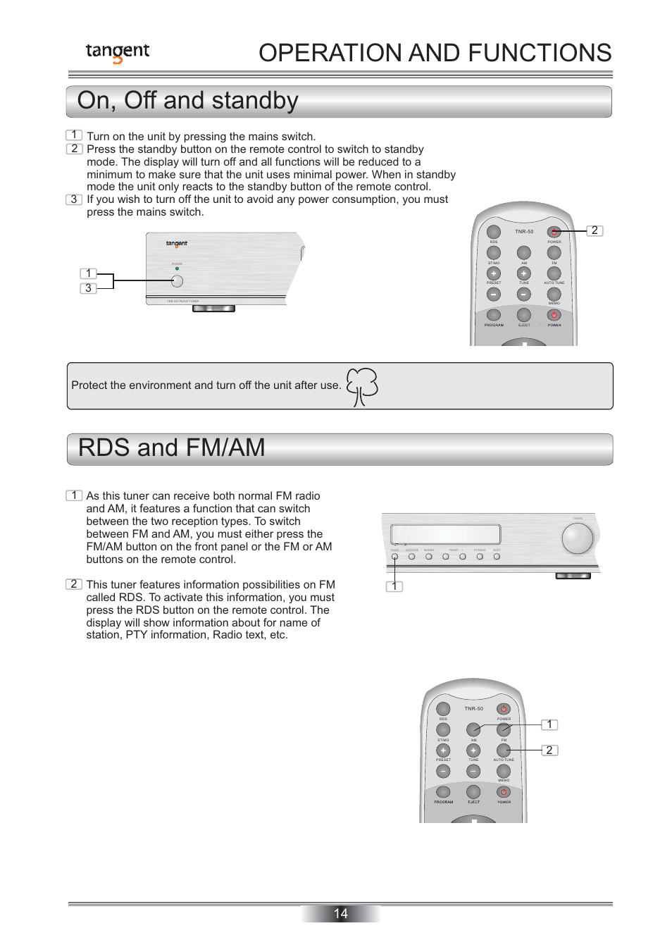 Tangent TNR-50 User Manual | Page 15 / 20