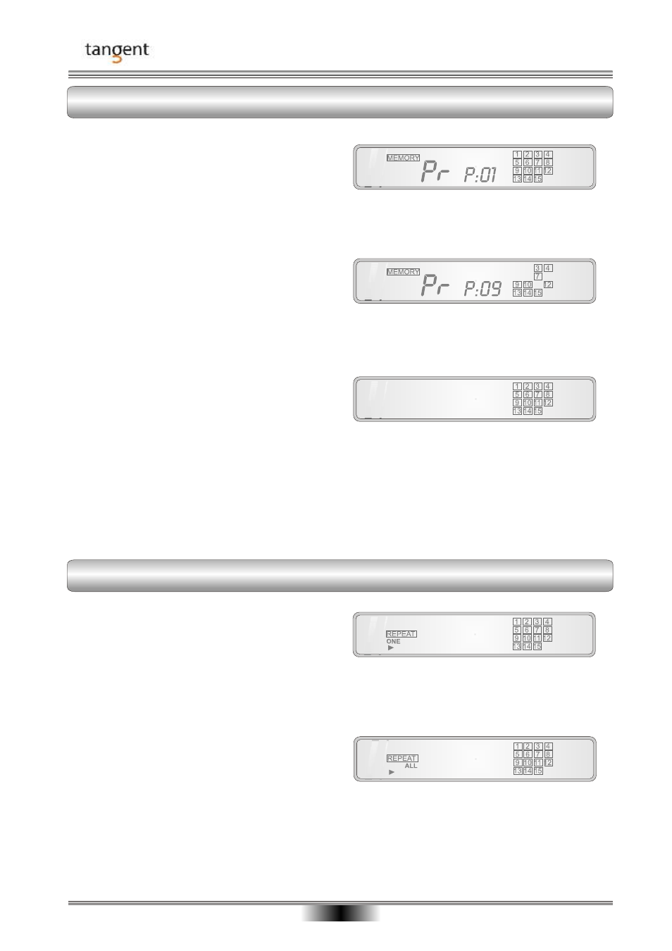 Operation and functions program repeat | Tangent CDP-50 User Manual | Page 17 / 20