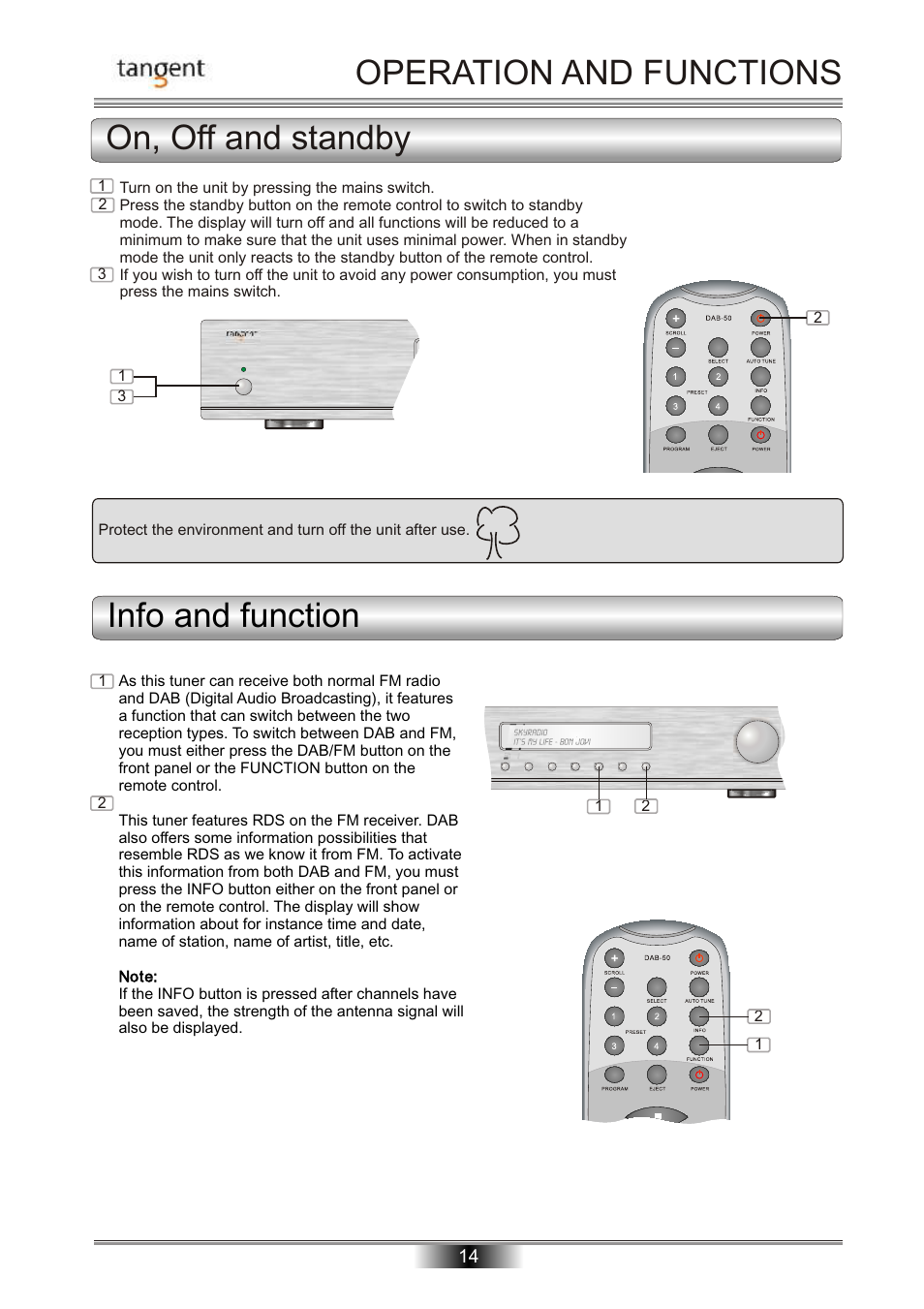 Tangent DAB-50 User Manual | Page 15 / 20