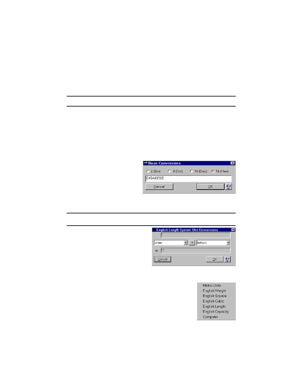 Numeric base conversions, Intra-system unit conversions | Tangent 2.2 User Manual | Page 31 / 48