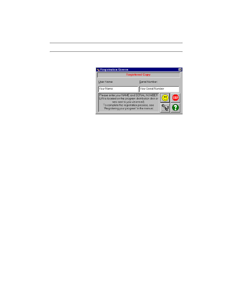 Registration screen | Tangent 2.2 User Manual | Page 44 / 48