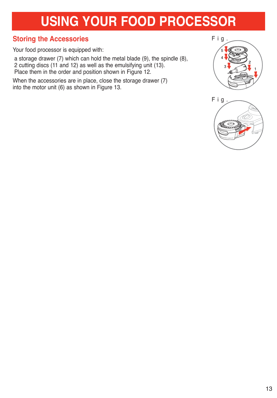 Using your food processor | T-Fal Emerilware User Manual | Page 13 / 16
