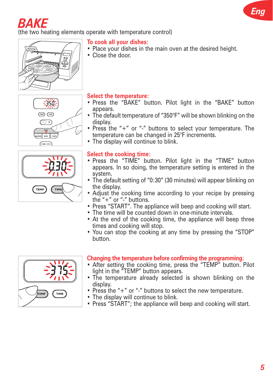 Bake | T-Fal 5252 User Manual | Page 8 / 48