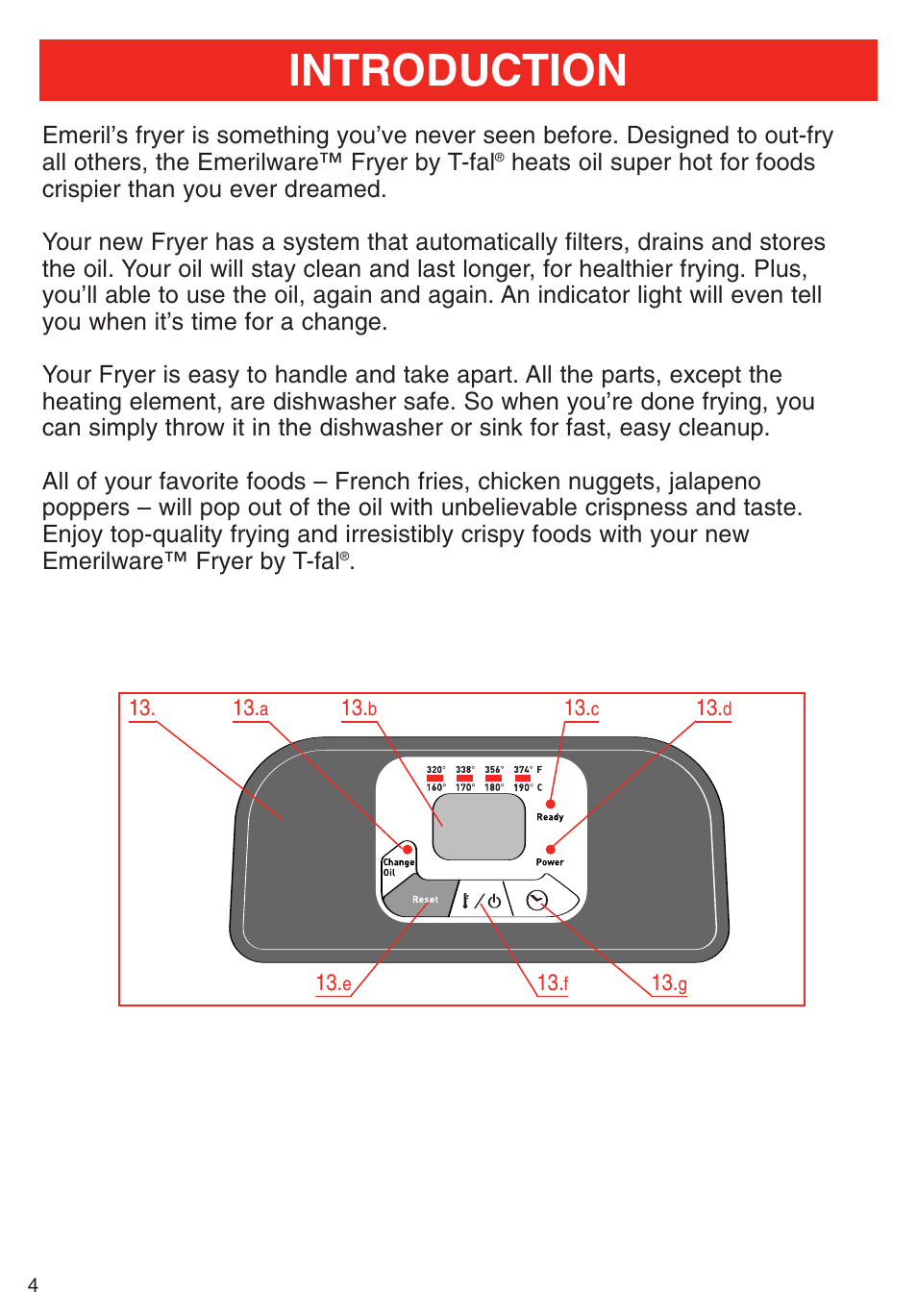 Introduction | T-Fal Deep Fryer User Manual | Page 4 / 15