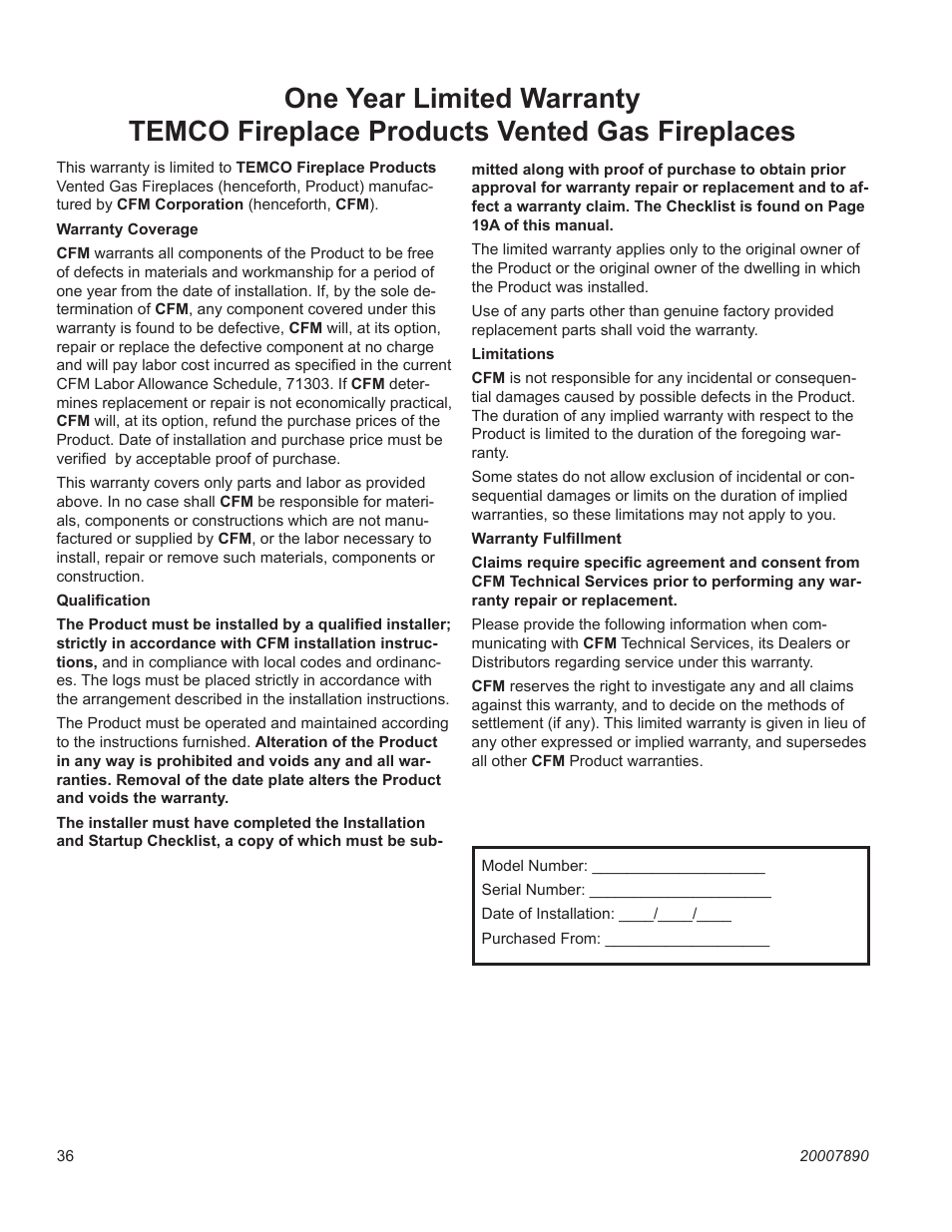 Temco Tool 33TDVDSN User Manual | Page 36 / 40