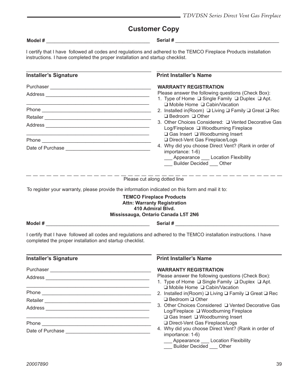 Customer copy | Temco Tool 33TDVDSN User Manual | Page 39 / 40