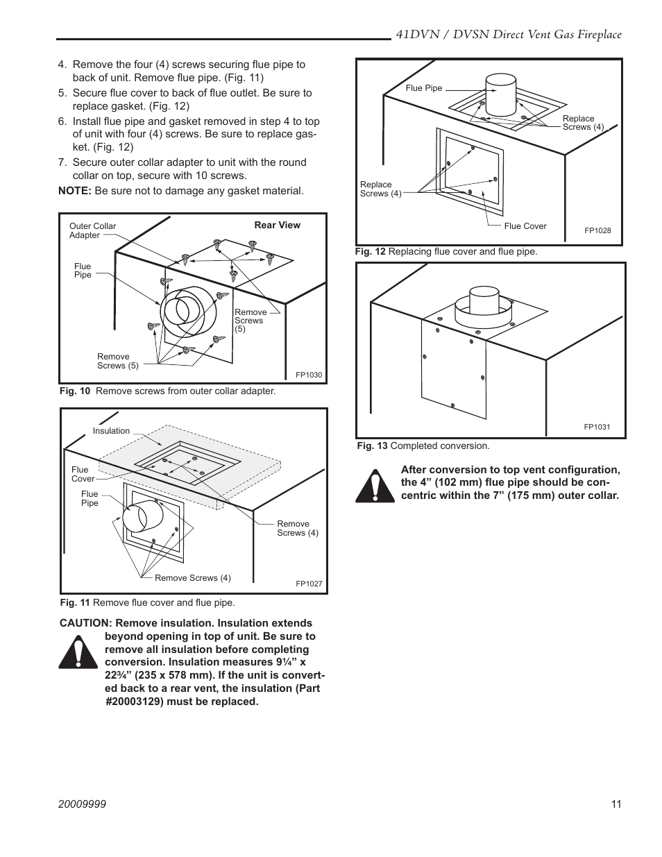 41dvn / dvsn direct vent gas fireplace | Temco Tool 41DVN User Manual | Page 11 / 52