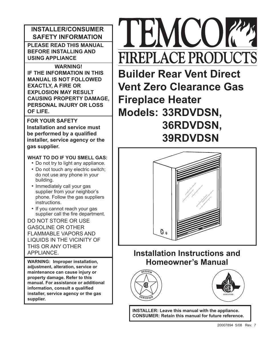 Temco Tool 39RDVDSN User Manual | 44 pages