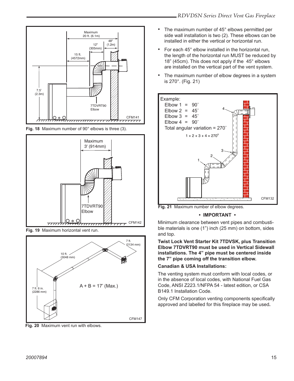 Rdvdsn series direct vent gas fireplace | Temco Tool 39RDVDSN User Manual | Page 15 / 44