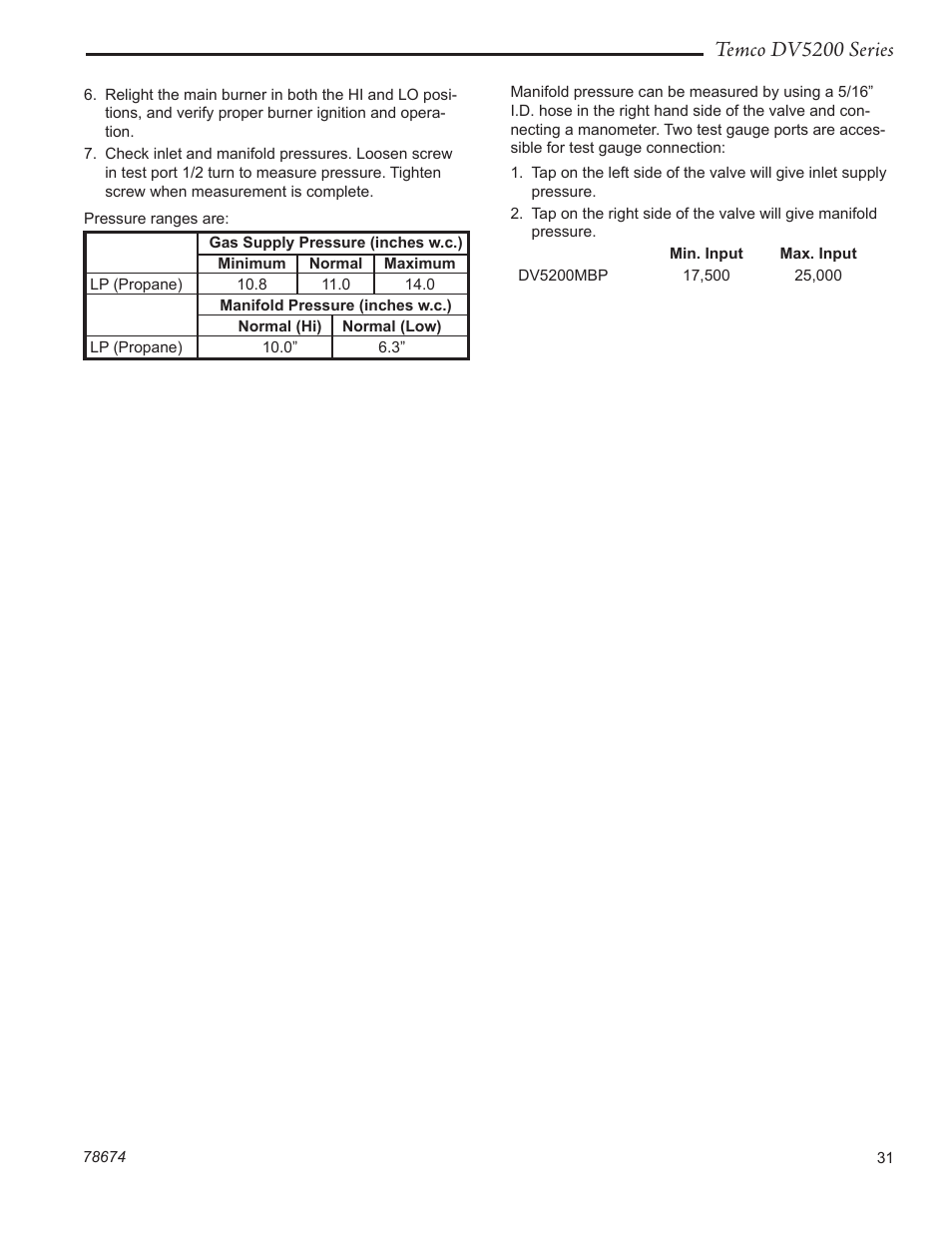 Temco dv5200 series | Temco Tool DV5200MB User Manual | Page 31 / 40