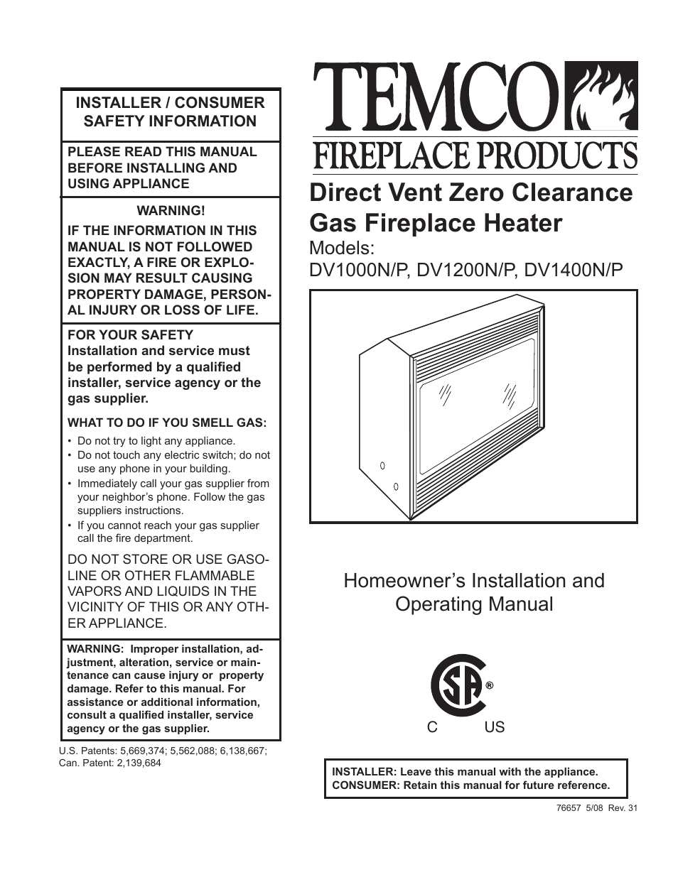 Temco Tool DV1400N/P User Manual | 40 pages