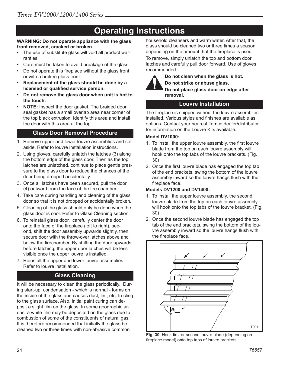 Operating instructions | Temco Tool DV1400N/P User Manual | Page 24 / 40